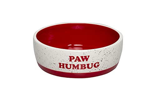 Pearhead Paw Humbug Futternapf für Hunde, Wasser- und Futternapf, für den Weihnachtsurlaub, mittelgroß von Pearhead