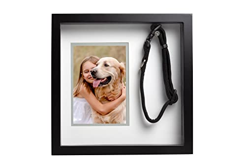 Pearhead Pet Collar Andenken-Bilderrahmen, Gedenkschattenbox, Wandmontage, Trauer-Fotorahmen für Hunde und Katzen, Gedenkgeschenk für Haustierverlust, 11,4 x 16,5 cm Fotoeinsatz, Schwarz Pearhead Pet Collar Andenken-Bilderrahmen, Gedenkschattenbox, Wandmontage, Trauer-Fotorahmen für Hunde und Katzen, Gedenkgeschenk für Haustierverlust, 11,4 x 16,5 cm Fotoeinsatz, Schwarz von Pearhead