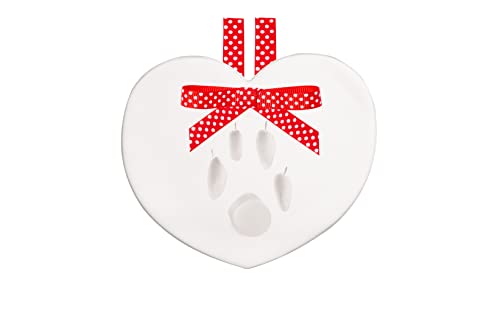 Pearhead Pfotenabdrücke Ornament, Hund oder Katze, Valentinstag-Dekoration, Haustier-Heimdekoration, Zubehör, Pfotenabdruck-Andenken von Pearhead