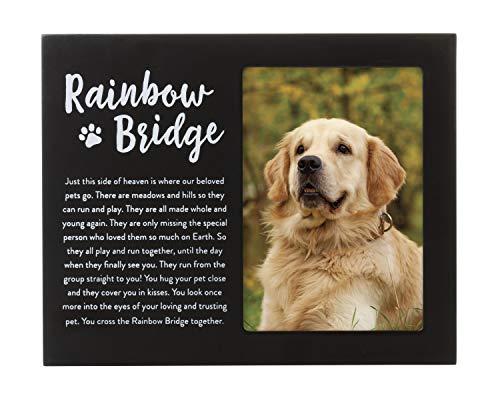 Pearhead Rainbow Bridge Pet Keepsake Bilderrahmen, Hund Fotorahmen für Haustierbesitzer, Hund Gedenkrahmen, Schwarz von Pearhead