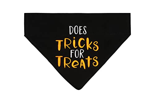 Pearhead Trick or Treat Bandana, Fall Holiday Dog Apparel, Halloween Dog Costume, Dog Slip On Collar Zubehör, S/M von Pearhead