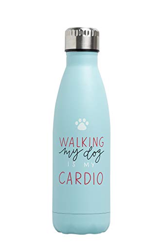 Pearhead Walking My Dog Wasserflasche, doppelwandige Stahl-Wasserflasche, hält Flüssigkeiten kalt oder heiß, Haustier-Themen-Wasserflasche, Hundebesitzer von Pearhead