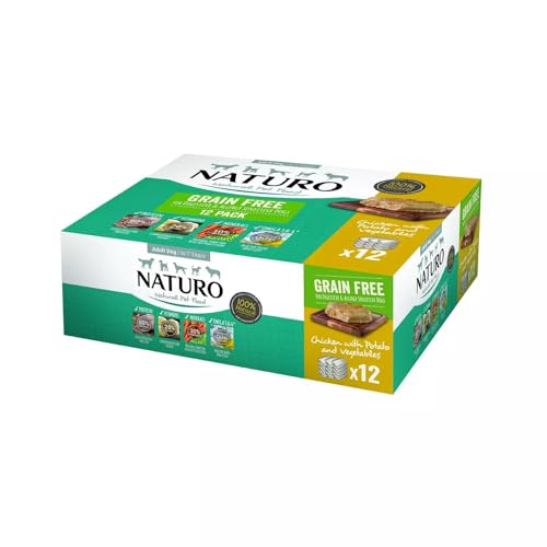 Naturo Adult Getreidefreies Hundefutter, Huhn & Kartoffel mit Gemüse, 12 x 400g Tabletts Naturo Adult Getreidefreies Hundefutter, Huhn & Kartoffel mit Gemüse, 12 x 400g Tabletts von Pearls Trading