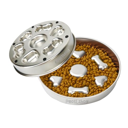 Slow Feeder Hundenäpfe und Katzennäpfe - Edelstahl, Anti-Schlingen, rutschfest, lustiges Design, um das Essen zu verlangsamen, leicht zu reinigen, Haustierfutter-Trainingsschüssel Spielzeug für Slow Feeder Hundenäpfe und Katzennäpfe - Edelstahl, Anti-Schlingen, rutschfest, lustiges Design, um das Essen zu verlangsamen, leicht zu reinigen, Haustierfutter-Trainingsschüssel Spielzeug für von PeatLzhoy