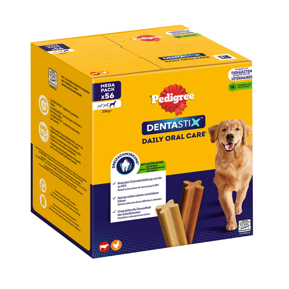 112 x Pedigree Dentastix Tägliche Zahnpflege/ Fresh Tägliche Frische - für große Hunde (>25 kg) von Pedigree