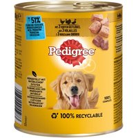 Pedigree Nassfutter Hund Adult, Classic 3 Sorten 12x800 g Geflügel von Pedigree