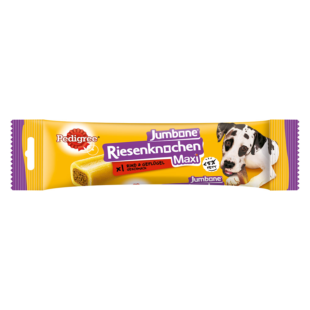 Mixpaket Pedigree Riesenknochen Hundesnacks - 6 x 180 g Maxi: 6 x Rind (6 x 1 Stück) von Pedigree