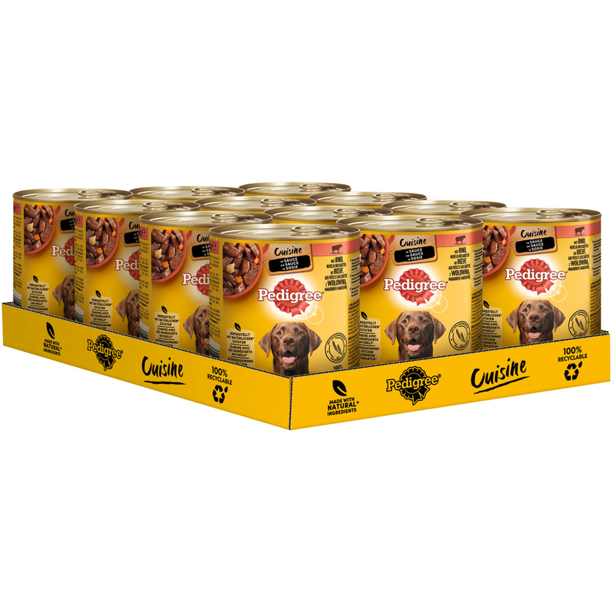 PEDIGREE Cuisine Sauce Rind, Nudeln, Karotten 12x800g von Pedigree