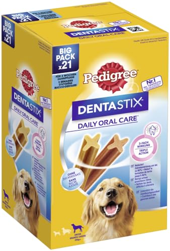 PEDIGREE DENTASTIX Daily Oral Care Karton Multipack Big Pack Gross 25kg+ 3x7 Stück, Zahnpflege, Hundesnack, Leckerli, Kaustange PEDIGREE DENTASTIX Daily Oral Care Karton Multipack Big Pack Gross 25kg+ 3x7 Stück, Zahnpflege, Hundesnack, Leckerli, Kaustange von Pedigree