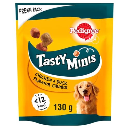 PEDIGREE Tasty Minis Hundeleckerlis Kauwürfel mit Huhn & Ente, 130 g von Pedigree