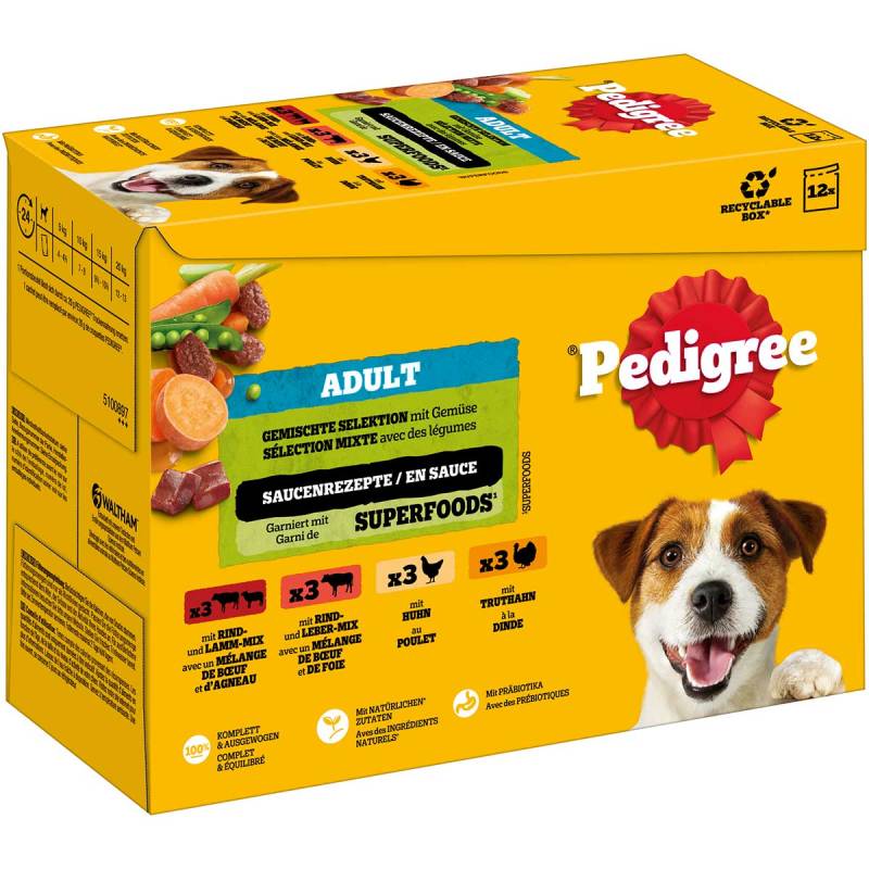 Pedigree Adult Gemischte Selektion in Sauce 24x100 g von Pedigree