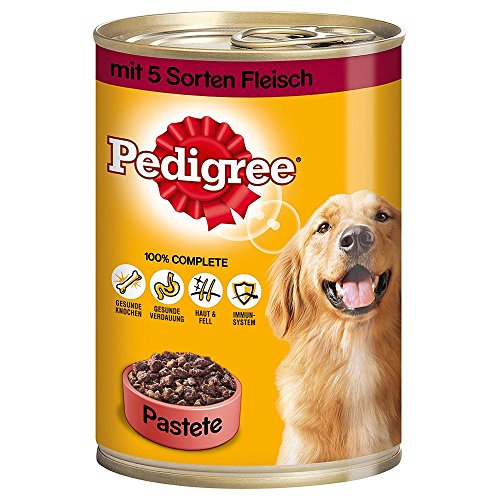 Pedigree Adult Hundefutter 3 Sorten Fleisch, 12 Dosen (12 x 400 g) von Pedigree