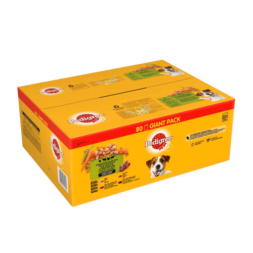 Pedigree Adult Mix Selection in Saucenmehlbeuteln - 80 x 100 Gramm von Pedigree
