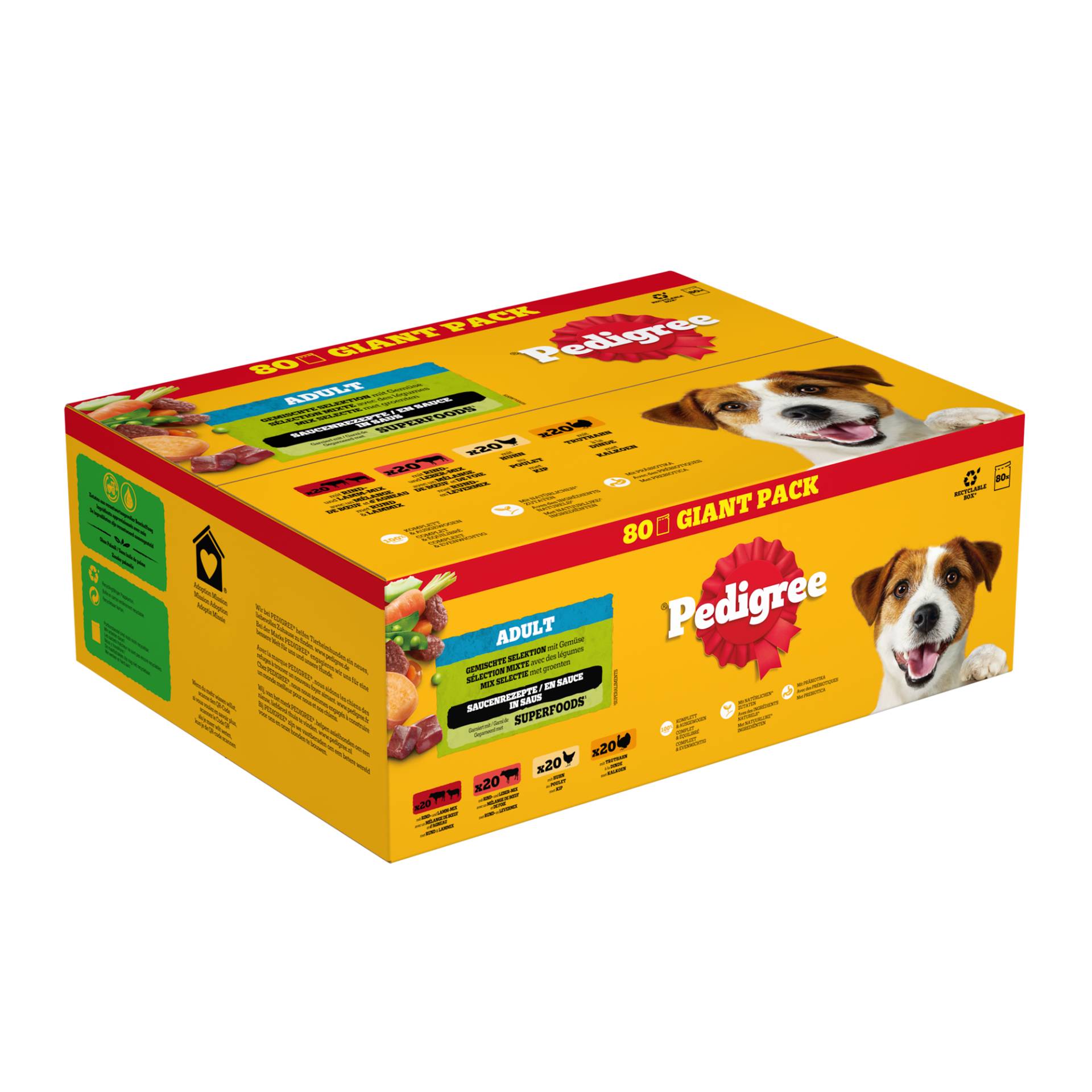 Pedigree Adult Mix Selection in Saucenmehlbeuteln - 80 x 100 Gramm Pedigree Adult Mix Selection in Saucenmehlbeuteln - 80 x 100 Gramm von Pedigree