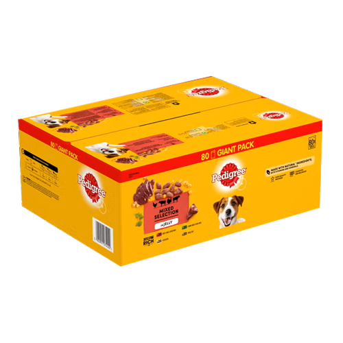Pedigree Adult Selection in Gelee Frischebeutel - 80 x 100 g von Pedigree