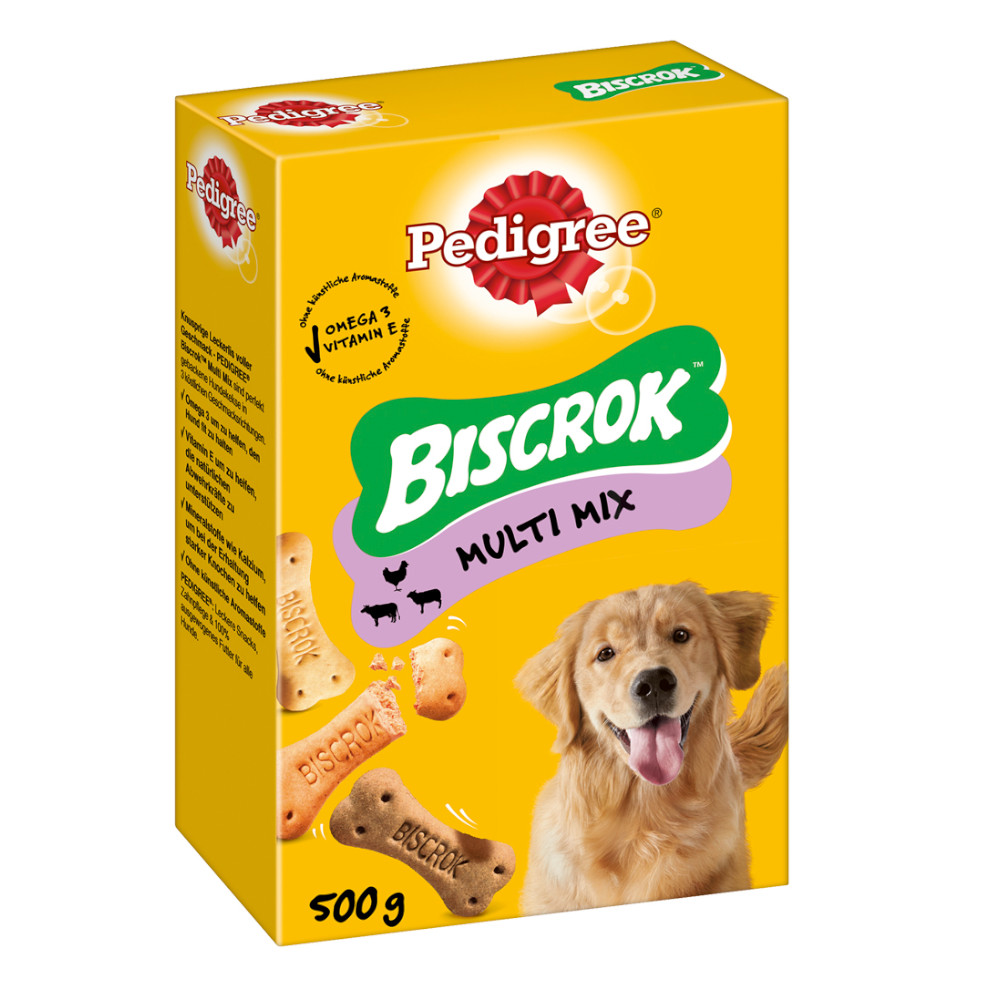 Pedigree Biscrok Hundesnacks in 3 köstlichen Geschmacksrichtungen - 500 g von Pedigree