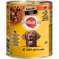 Pedigree Nassfutter Hund Adult, Cuisine, in Sauce 12x800 g Rind von Pedigree