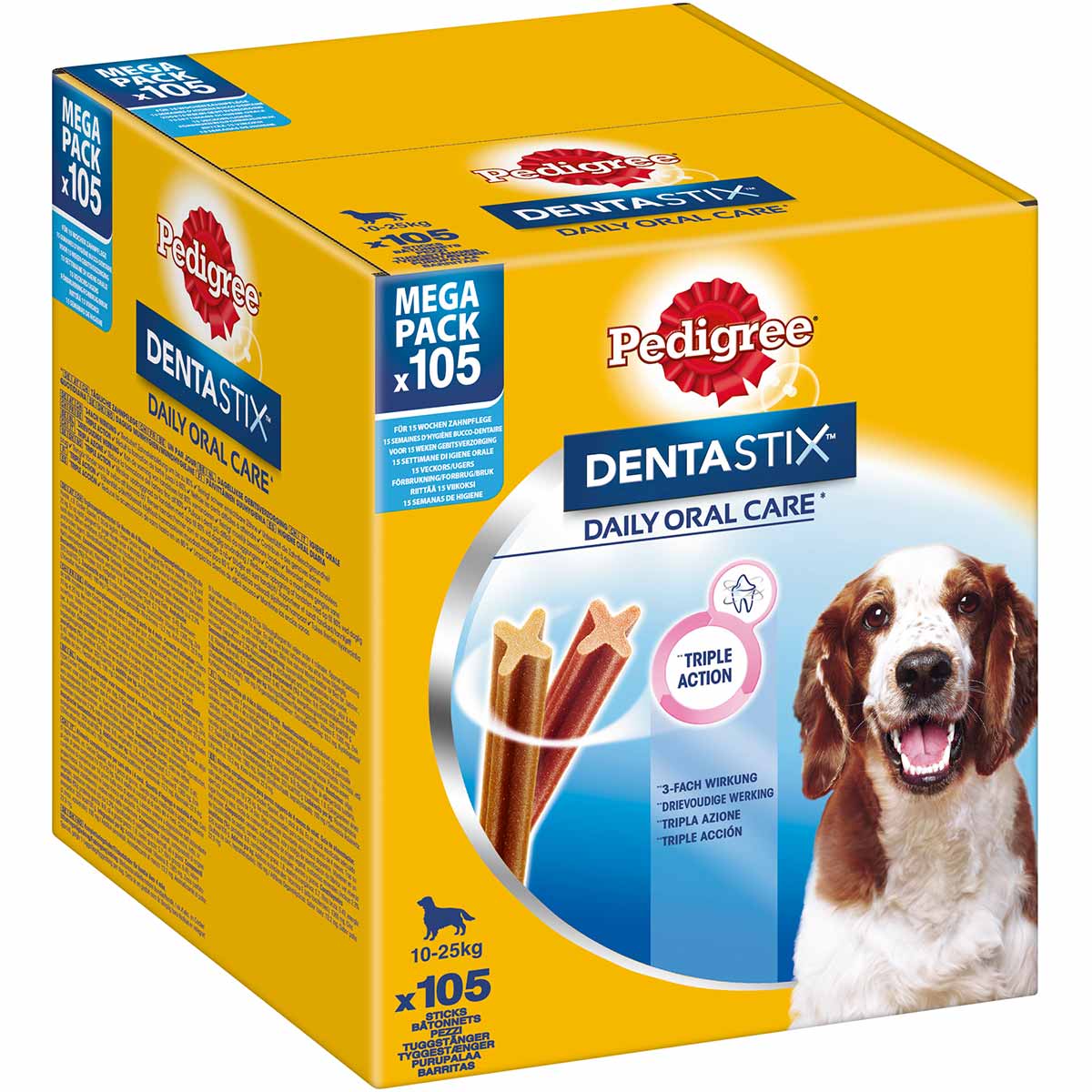 Pedigree DentaStix für mittelgroße Hunde 105 Stück (15x7) von Pedigree