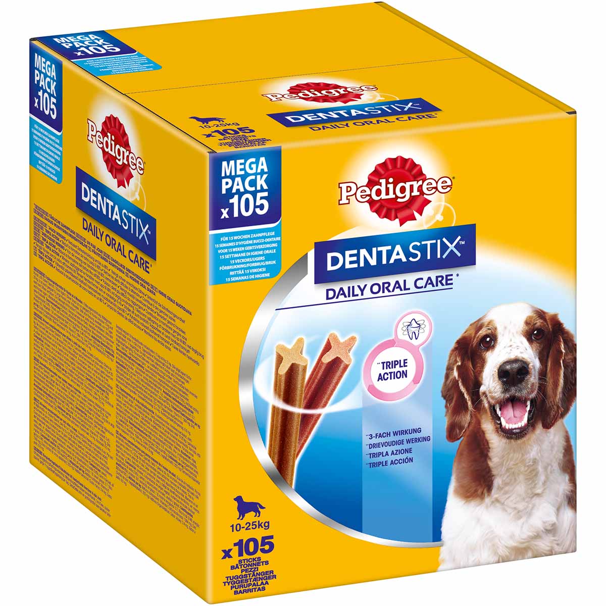 Pedigree DentaStix für mittelgroße Hunde 105 Stück (15x7) von Pedigree