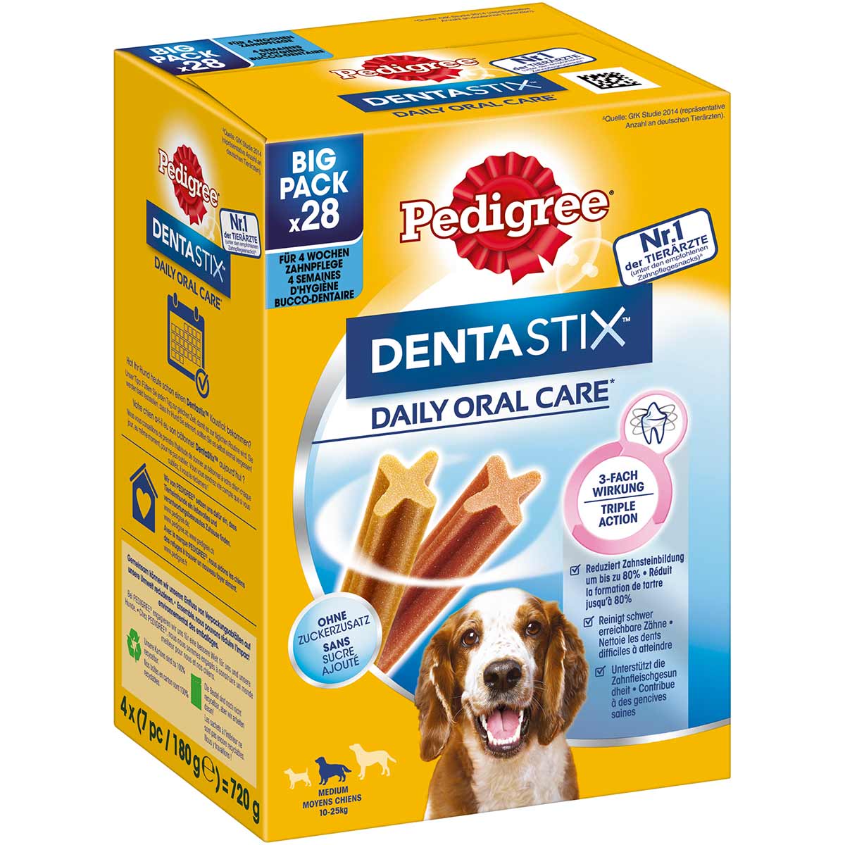 Pedigree DentaStix für mittelgroße Hunde 28 Stück (4x7) von Pedigree