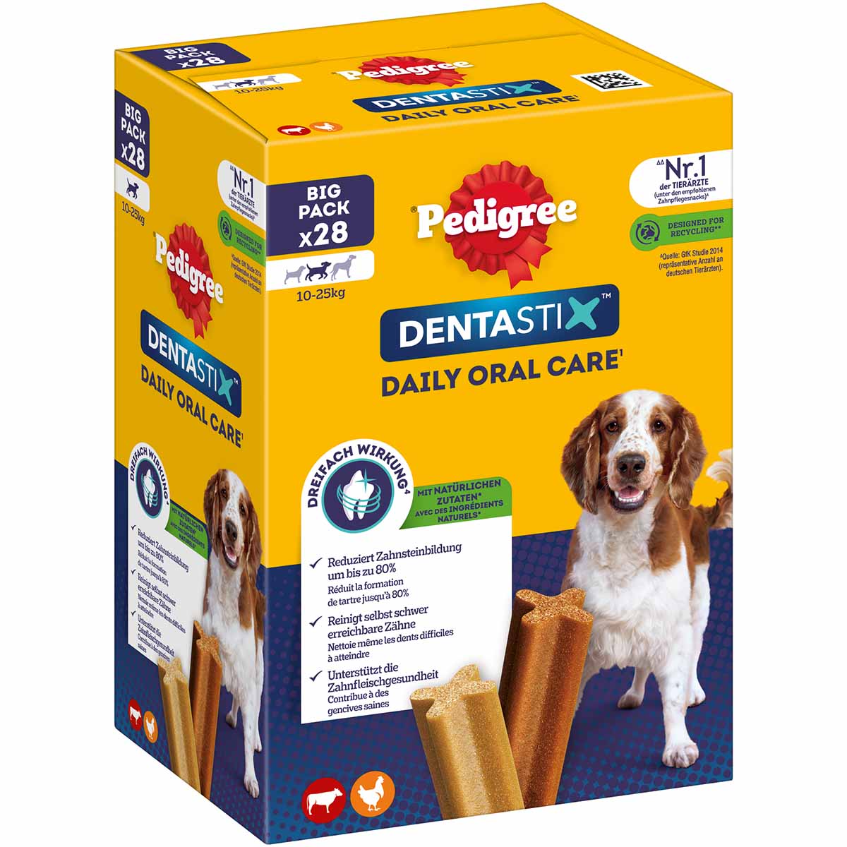 Pedigree DentaStix für mittelgroße Hunde 28 Stück (4x7) von Pedigree