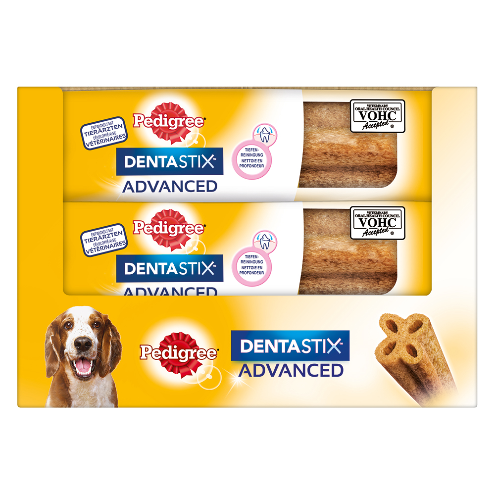 Pedigree Dentastix Advanced für mittelgroße Hunde (10-25 kg) - Sparpaket: 9 x 80 g für mittelgroße Hunde von Pedigree