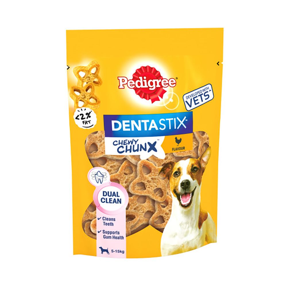 Pedigree Dentastix Chewy Chunx Hundesnacks - Sparpaket: Mini Hundesnacks mit Huhn 5 x 68 g (für kleine Hunde) von Pedigree