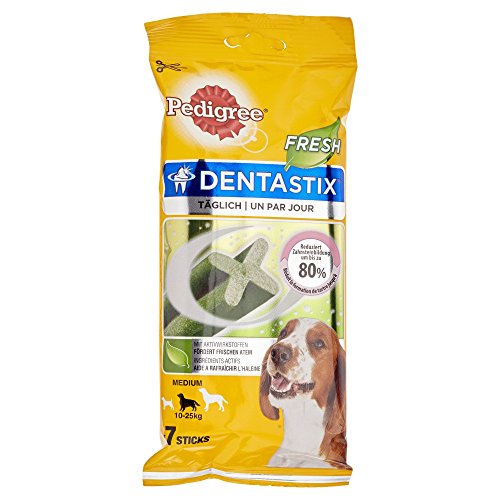Pedigree Dentastix Fresh Hundesnacks für mittelgroße Hunde, 1 Packung (1 x 10 Stück), 1100 g von Pedigree