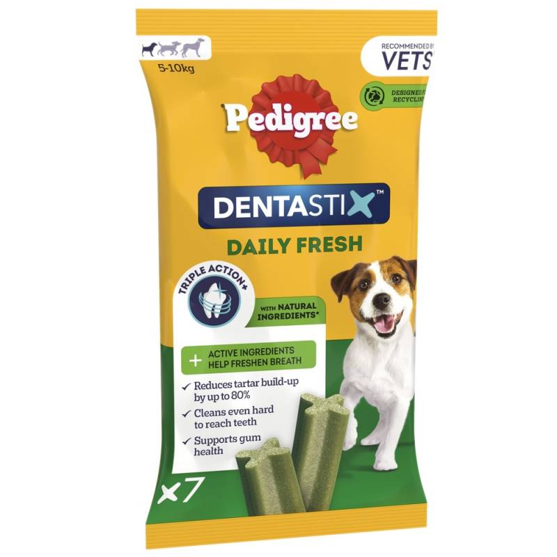 Pedigree Dentastix Fresh Tägliche Frische für kleine Hunde (5-10 kg) - Multipack (7 Stück) von Pedigree