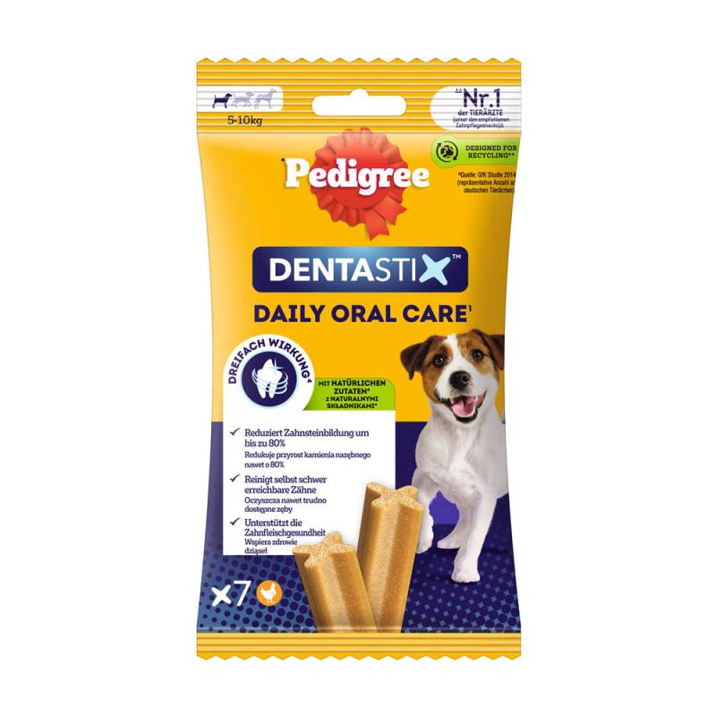 Pedigree Dentastix Hund: Zahnpflege Snacks für kleine Hunde (5-10 kg) - 7 Stück (110 g) von Pedigree