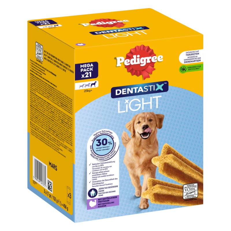 Pedigree Dentastix Light: Dental Chews für große Hunde (>25 kg) - 21 Stück von Pedigree