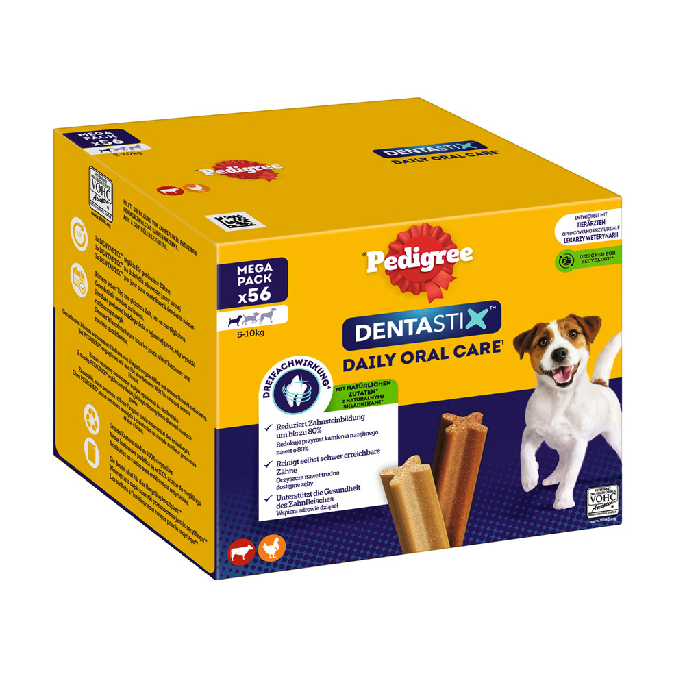 Zahnpflege Snack: Pedigree Dentastix für kleine Hunde (5-10 kg) - Multipack (168 Stück) von Pedigree