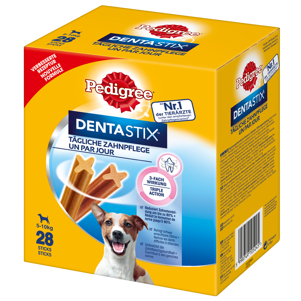 Zahnpflege Snack: Pedigree Dentastix für kleine Hunde (5-10 kg) - Multipack (28 Stück) für kleine Hunde (5-10 kg) von Pedigree