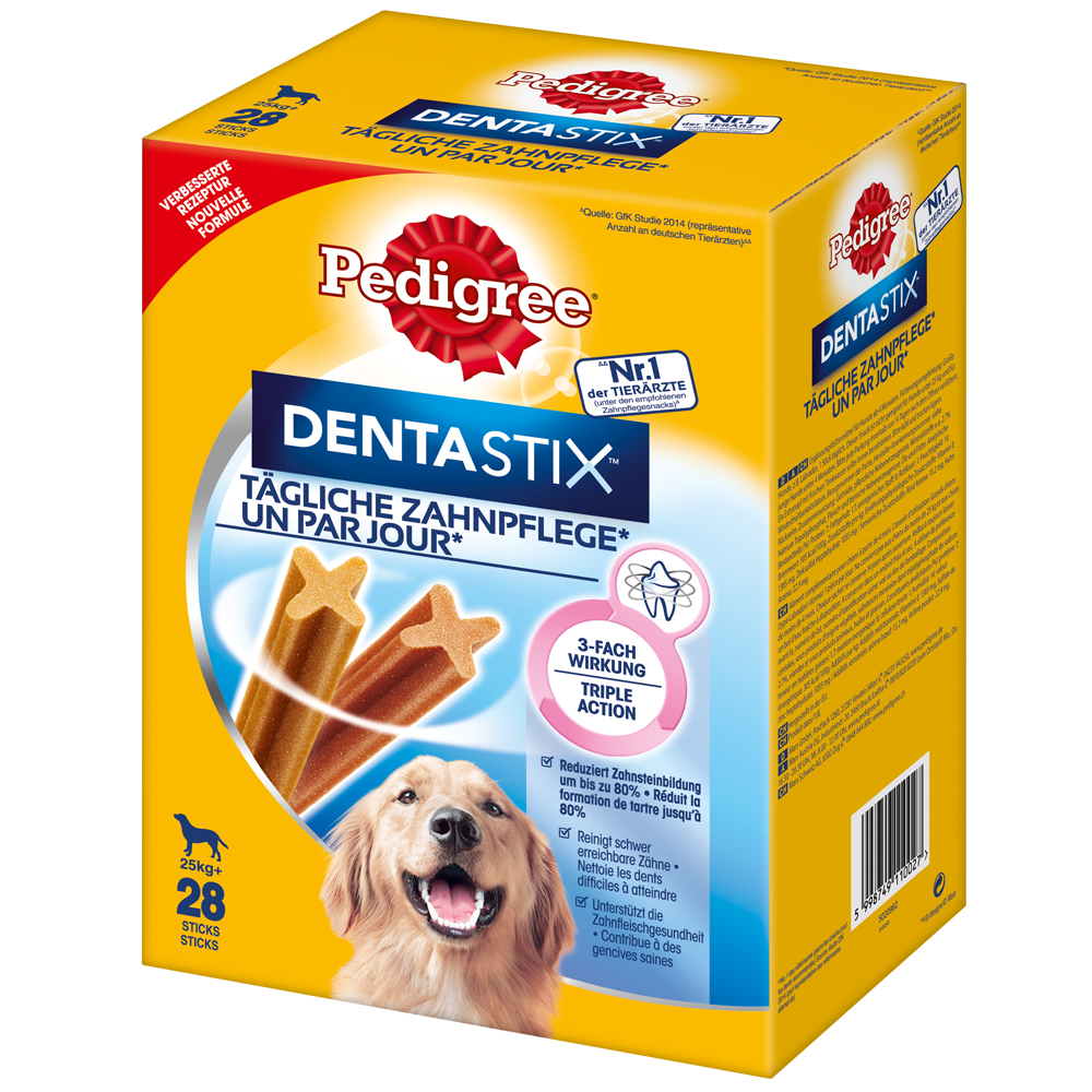 Zahnpflege Snack: Pedigree Dentastix für große Hunde (>25 kg) - Multipack (28 Stück) von Pedigree