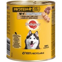 Pedigree Nassfutter Hund Adult, Protein+, in Pastete 12x800 g Truthahn und Huhn von Pedigree