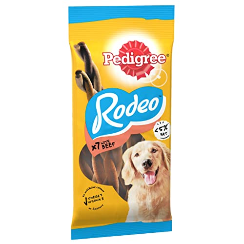 Pedigree Good Chew - Hundeleckerli - für mittelgroße Erwachsene Hunde - mit Rindfleisch - 7 Kausnacks (12er-Pack) 123 g x 12 von Pedigree