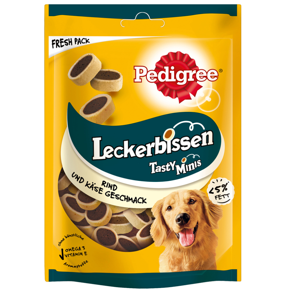 Pedigree Leckerbissen - 140 g Mini-Happen Käse & Rind von Pedigree