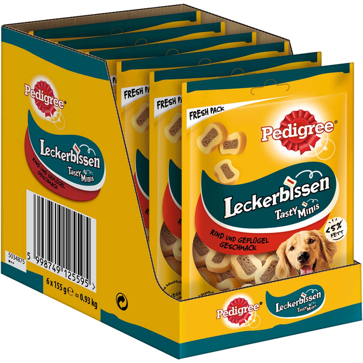 Pedigree Leckerbissen Kau-Schnitten mit Rind und Geflügel 6x155g Pedigree Leckerbissen Kau-Schnitten mit Rind und Geflügel 6x155g von Pedigree