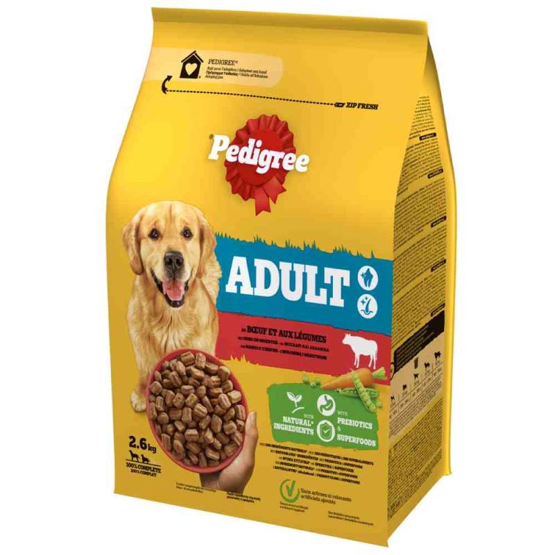 Pedigree Medium Adult mit Rind - 3 x 2,6 kg von Pedigree