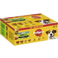 Pedigree Nassfutter Hund Adult, Multipack, Gemischte-Selektion mit Gemüse, in Sauce 80x100 g von Pedigree