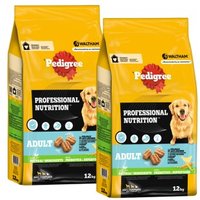 Pedigree Professional Nutrition Adult Geflügel & Gemüse 2x12 kg von Pedigree