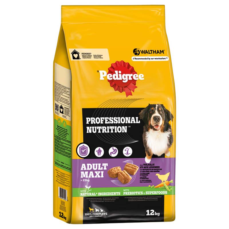 Pedigree Professional Nutrition Adult Maxi >25kg mit Geflügel & Gemüse - 12 kg von Pedigree