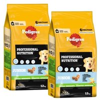 Pedigree Professional Nutrition Junior mit Geflügel und Gemüse 12kg 2x12 kg von Pedigree