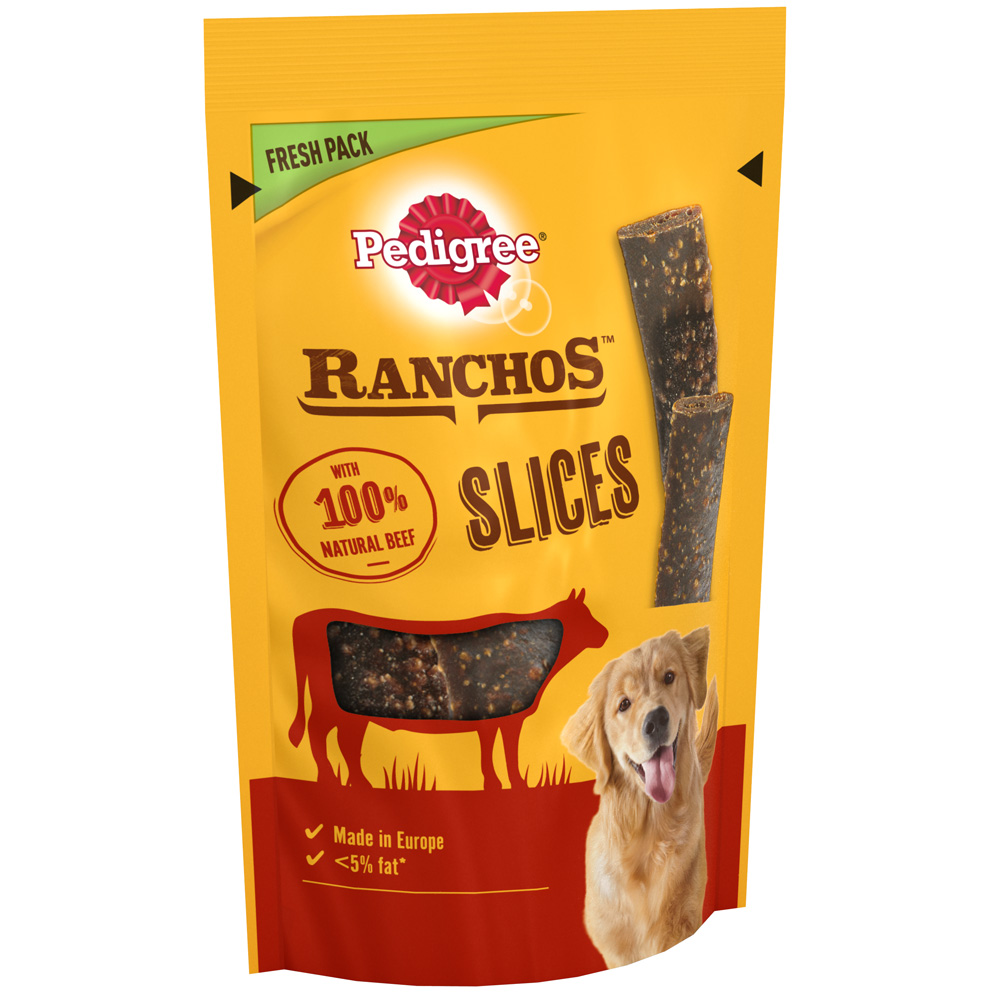 Pedigree Ranchos Slices - Sparpaket: 8 x 60 g Rind von Pedigree