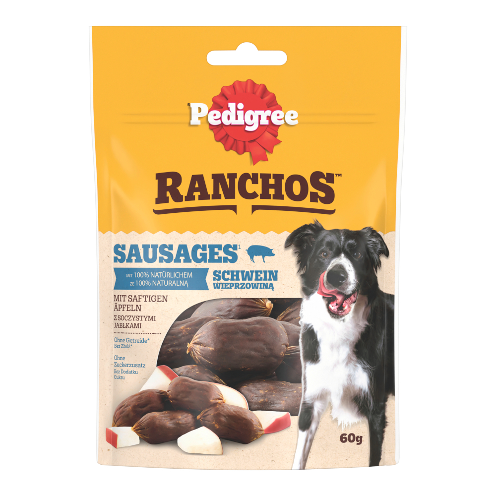 Pedigree Ranchos Würstchen - Schwein & Apfel (60 g) von Pedigree