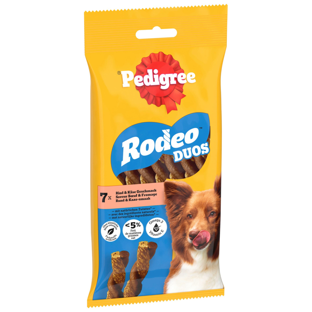 Pedigree Rodeo Duos - Rind und Käse (10 x 7 Stück) von Pedigree