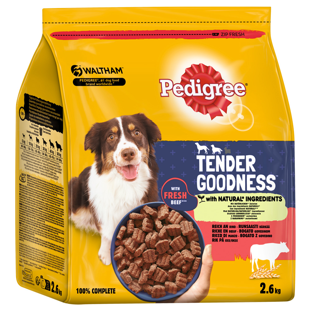 Pedigree Tender Goodness mit Rind - Sparpaket: 3 x 2,6 kg von Pedigree