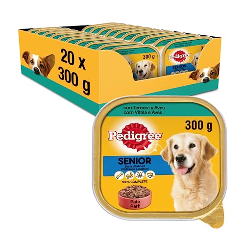 Pedigree-feuchter Lebensmittelschlauch für Erwachsene Hunde, Kalbfleischgeschmack und Vögel (20 x 300g Packung) von Pedigree