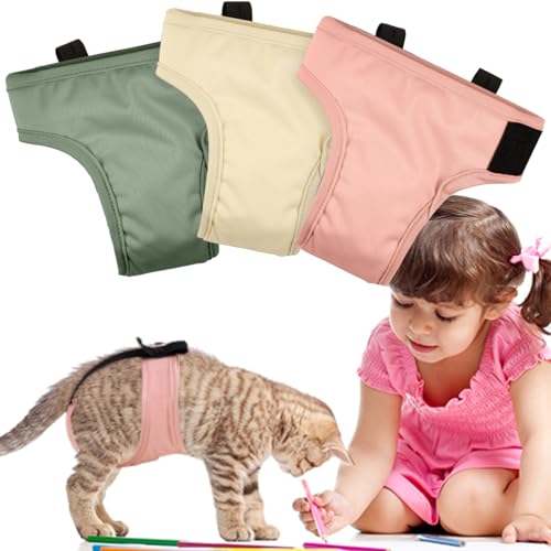 Pedobi Katzenwindeln mit guter Saugfähigkeit für weibliche Katzen, kleine und männliche Katzen, einfach anzuziehen, entzückende Windeln für Katzen, sichere Passform, Übergröße, 3 Stück Pedobi Katzenwindeln mit guter Saugfähigkeit für weibliche Katzen, kleine und männliche Katzen, einfach anzuziehen, entzückende Windeln für Katzen, sichere Passform, Übergröße, 3 Stück von Pedobi