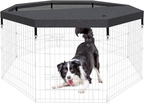 PEEKABOO Hundegehege, Haustier-Laufstall, Hundezaunabdeckung, für den Innenbereich, faltbar, Metalldraht, für Welpen, Spielhof, Haustiergehege, Abdeckung für den Außenbereich (nur Abdeckung, Laufstall PEEKABOO Hundegehege, Haustier-Laufstall, Hundezaunabdeckung, für den Innenbereich, faltbar, Metalldraht, für Welpen, Spielhof, Haustiergehege, Abdeckung für den Außenbereich (nur Abdeckung, Laufstall von Peekaboo